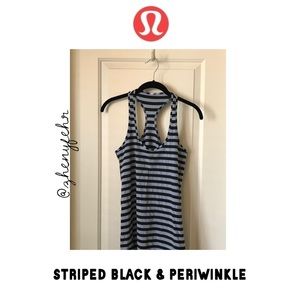 Lululemon racer-back tank top - black/periwinkle